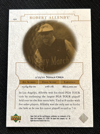 2001 Upper Deck Golf Trading Cards #150 Robert Allenby Victory March