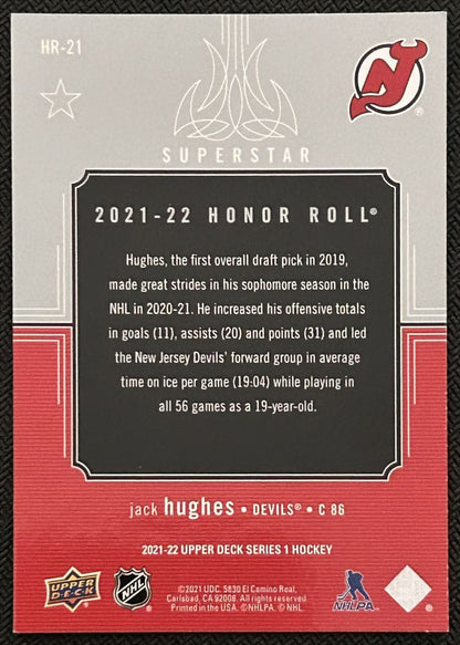 2021-22 Upper Deck Honor Roll Jack Hughes New Jersey Devils #HR-21