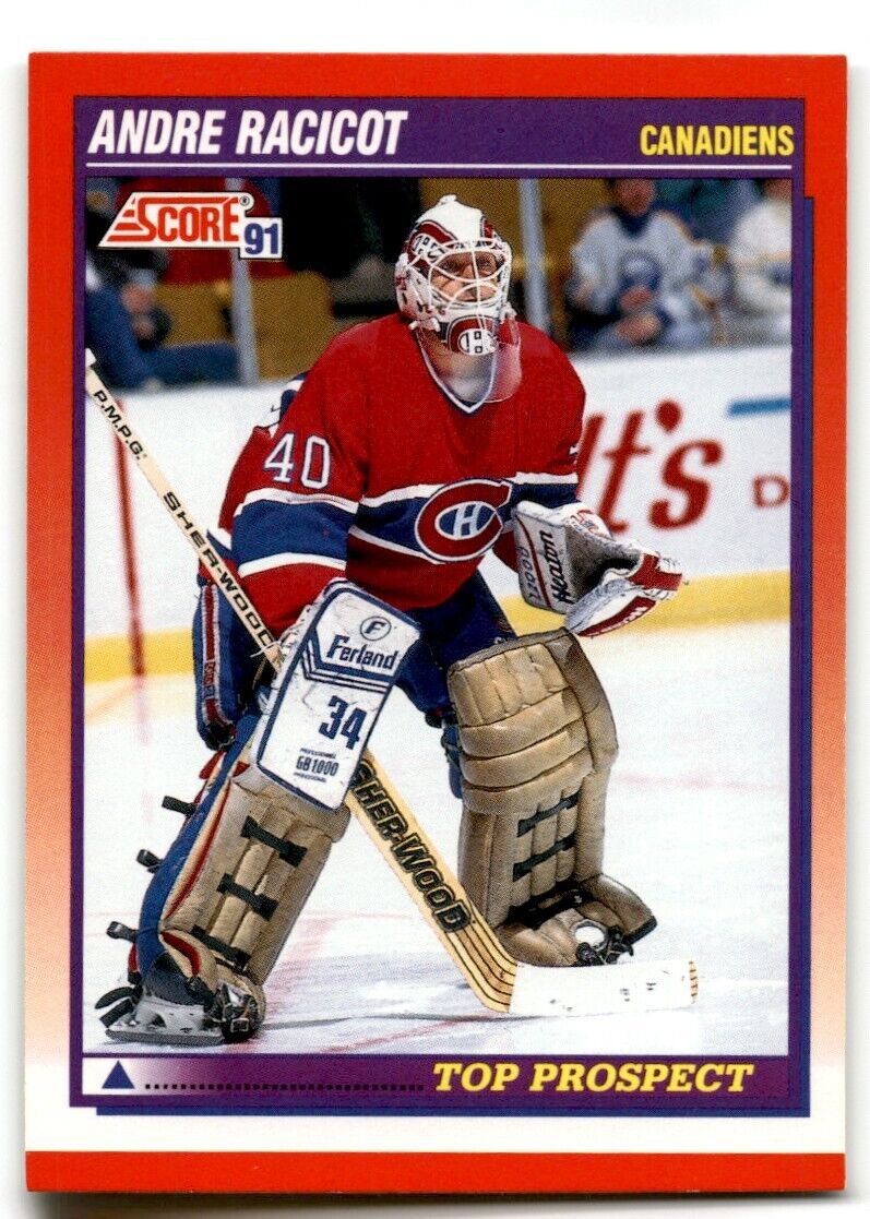 1991-92 Score Canadian Andre Racicot Rookie Montreal Canadiens #285