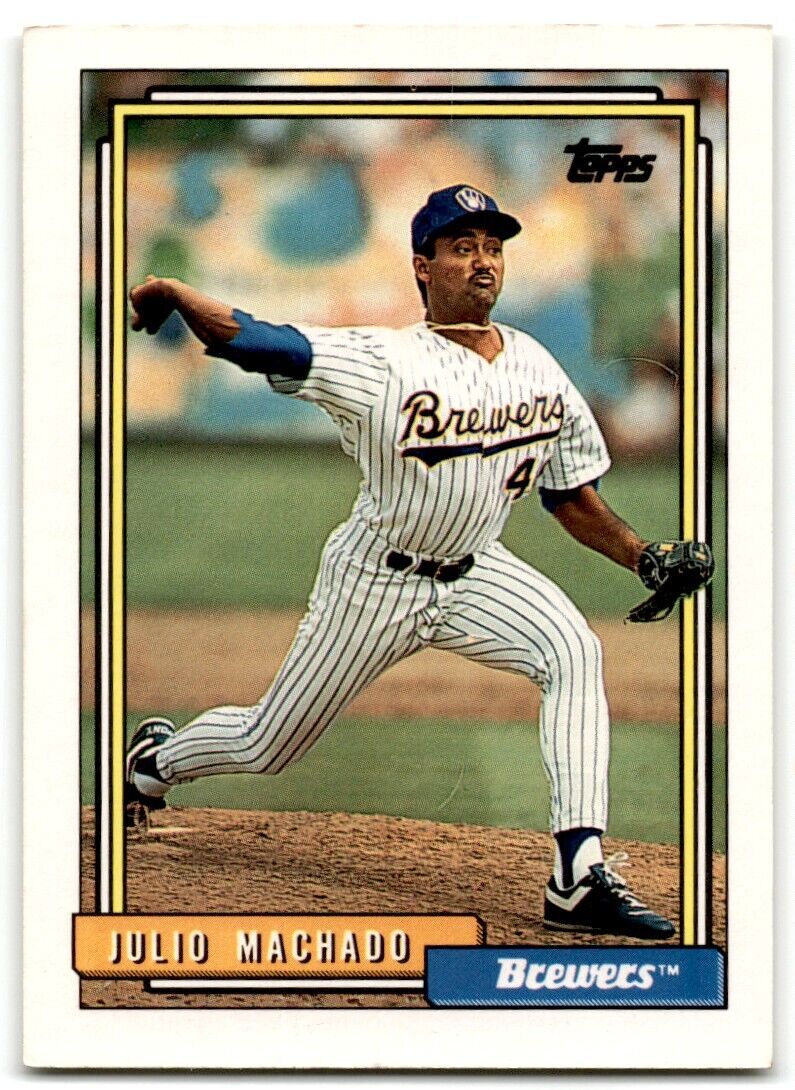 1992 Topps Julio Machado Milwaukee Brewers #208