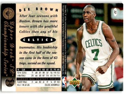 1995-96 SP Championship Series 1995 Dee Brown Boston Celtics #32