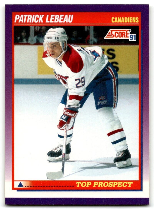 1991-92 Score American Patrick Lebeau Rookie Montreal Canadiens #390