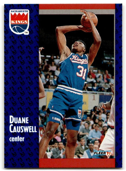 1991-92 Fleer Duane Causwell Rookie Sacramento Kings #175