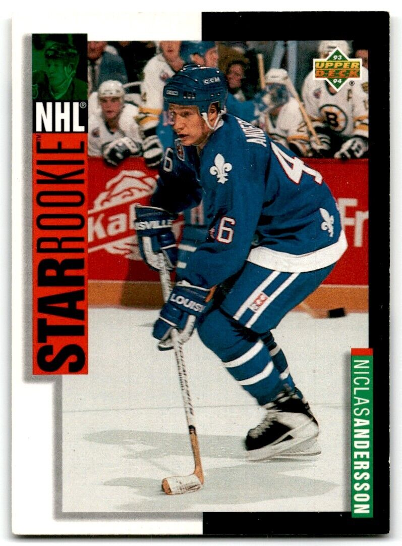 1993-94 Upper Deck Niklas Andersson Quebec Nordiques #239