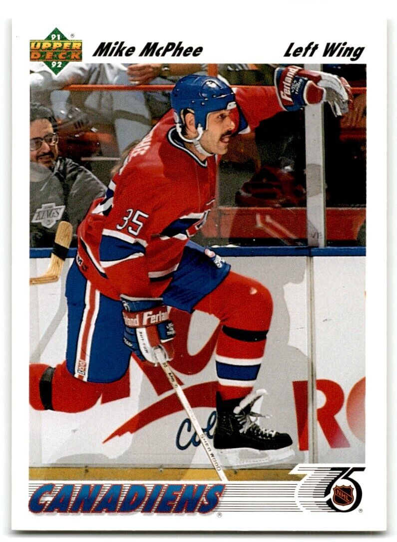 1991-92 Upper Deck Mike McPhee Montreal Canadiens #487