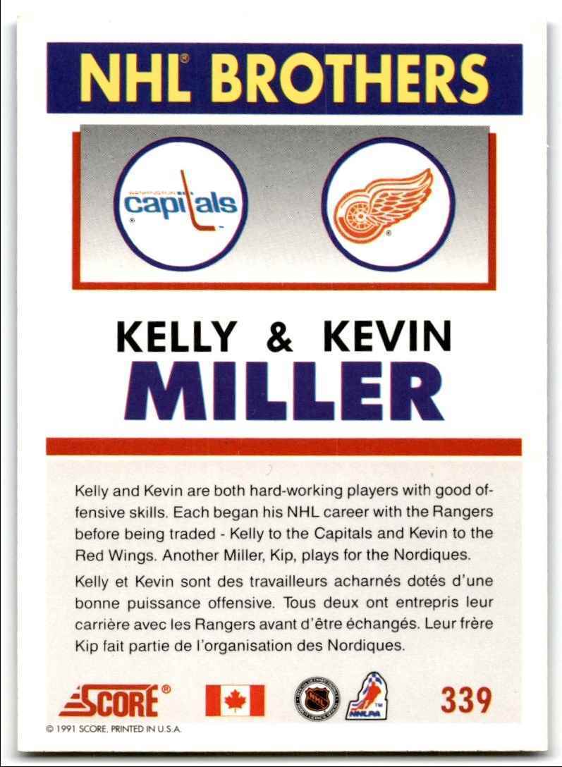 1991-92 Score Canadian NHL Brothers (Kelly Miller/Kevin Miller) Washington