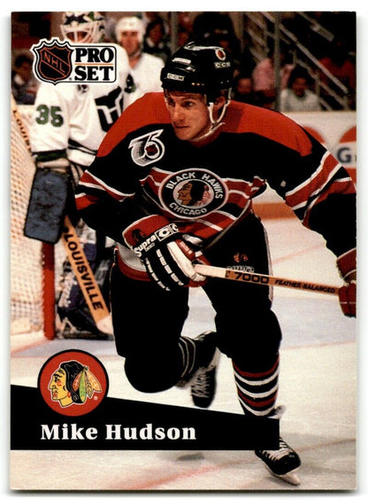 1991-92 Pro Set Mike Hudson Chicago Blackhawks #369