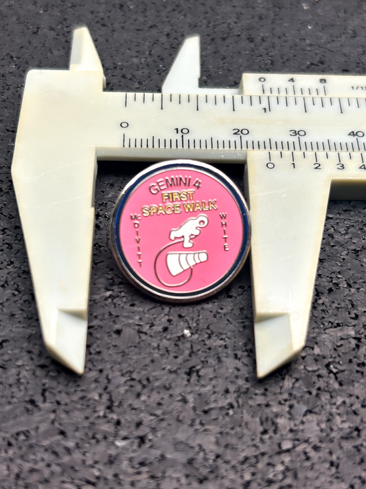 NASA PIN pink version Gemini 4 first space walk Ed White James McDivitt