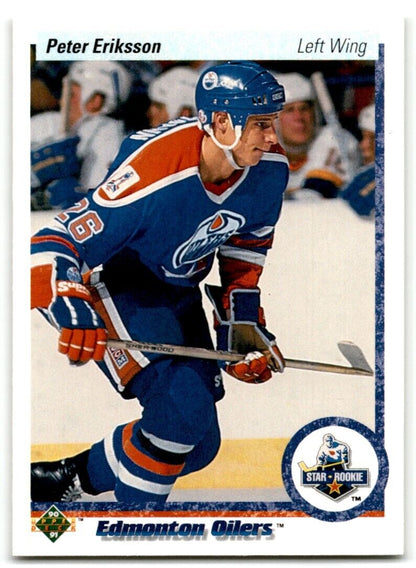 1990-91 Upper Deck Peter Eriksson Rookie Edmonton Oilers #145