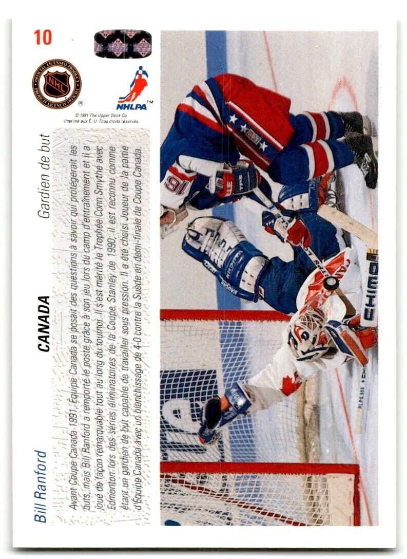 1991-92 Upper Deck French Bill Ranford Canada #10