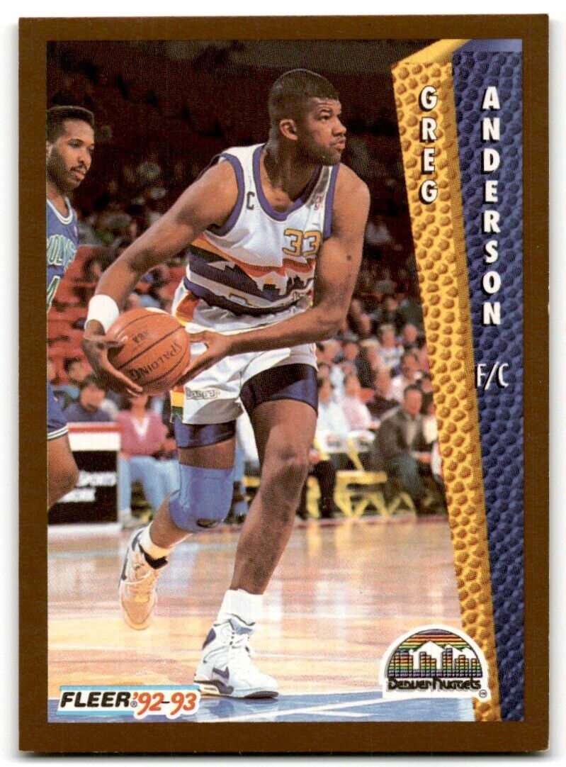 1992-93 Fleer Greg Anderson Denver Nuggets #54