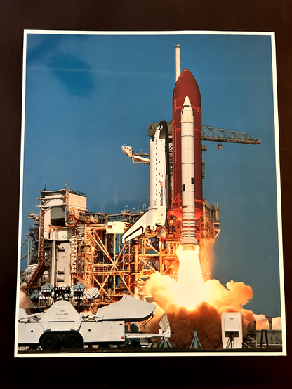 NASA Space Shuttle lift off  10x8 litho