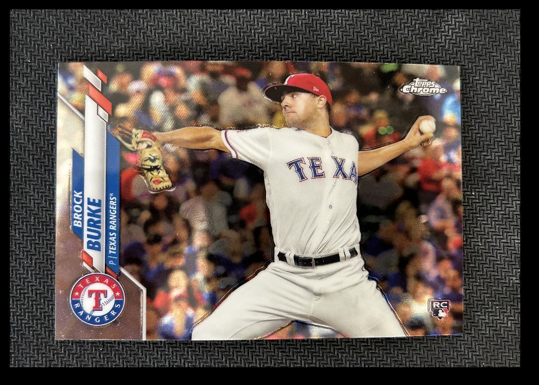 2020 Topps Chrome Brock Burke Rookie Texas Rangers #159