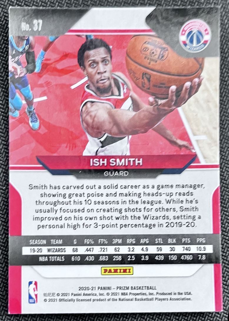 2020-21 Panini Prizm Ish Smith Washington Wizards #37