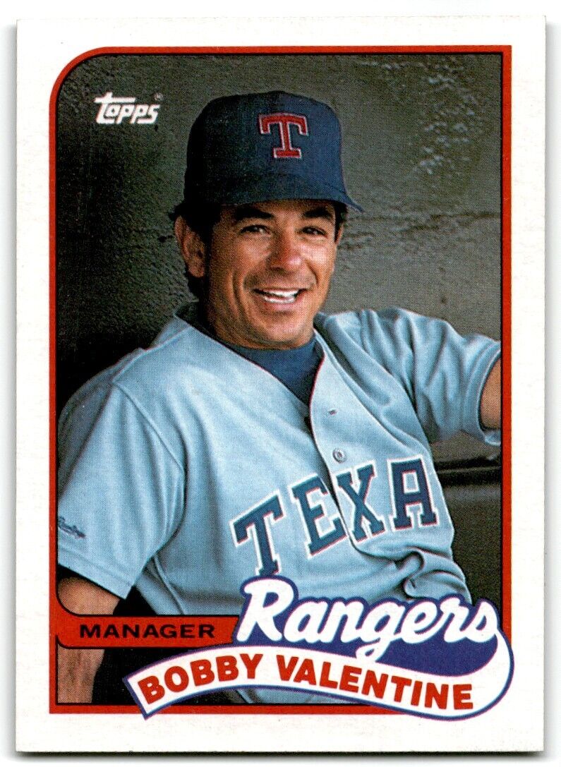 1989 Topps Bobby Valentine Texas Rangers #314