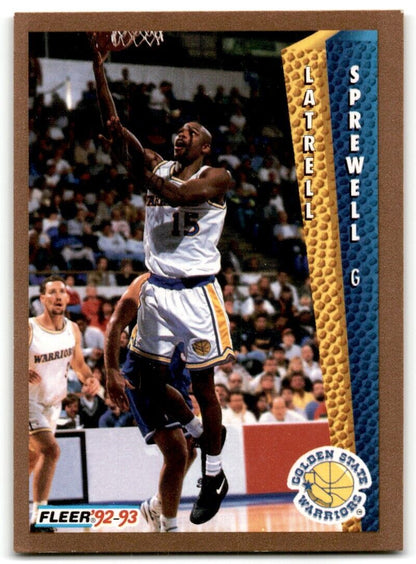 1992-93 Fleer Latrell Sprewell Rookie Golden State Warriors #343