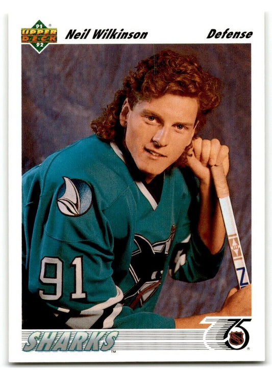 1991-92 Upper Deck Neil Wilkinson San Jose Sharks #55