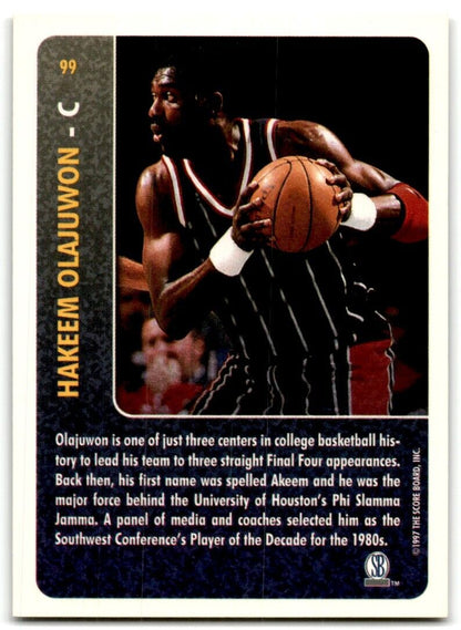 1997-98 Score Board Rookies Hakeem Olajuwon Houston Cougars #99