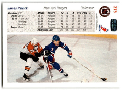 1991-92 Upper Deck French James Patrick New York Rangers #275