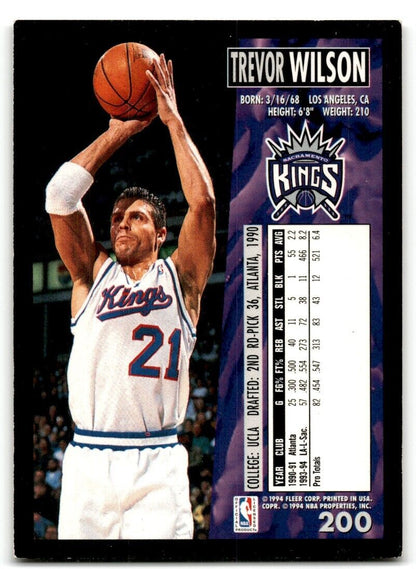 1994-95 Fleer Trevor Wilson Sacramento Kings #200