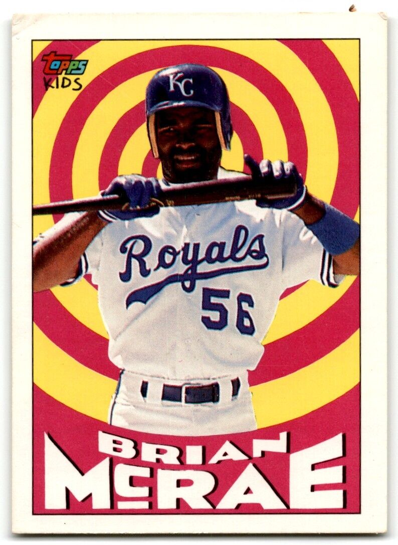 1992 Topps Kids Brian McRae Kansas City Royals #108