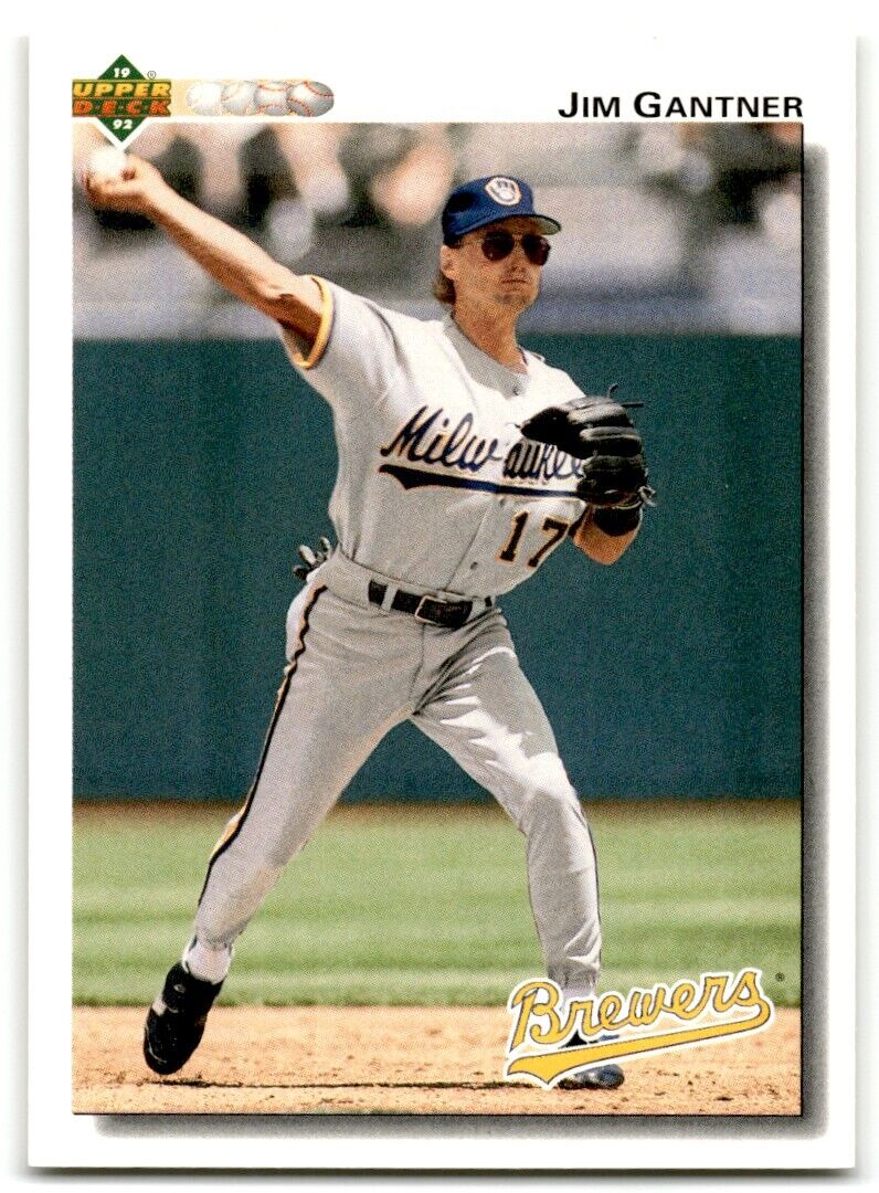 1992 Upper Deck Jim Gantner Milwaukee Brewers #360