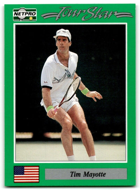 1991 Protennis player Cards Netpro Tour Star Tim Mayotte #90