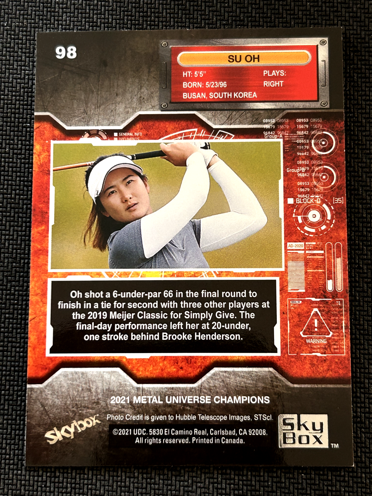 2021 Skybox Metal Universe Champions Su Oh Green Foil #98