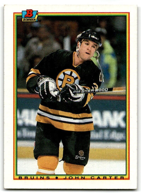 1990-91 Bowman John Carter Rookie Boston Bruins #39