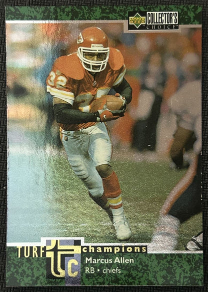 1997 Collector's Choice Turf Champions Marcus Allen Kansas City Chiefs #TC21