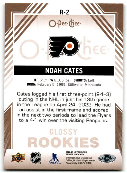 2022-23 Upper Deck O-Pee-Chee Glossy Rookies Noah Cates Rookie Philadelphia