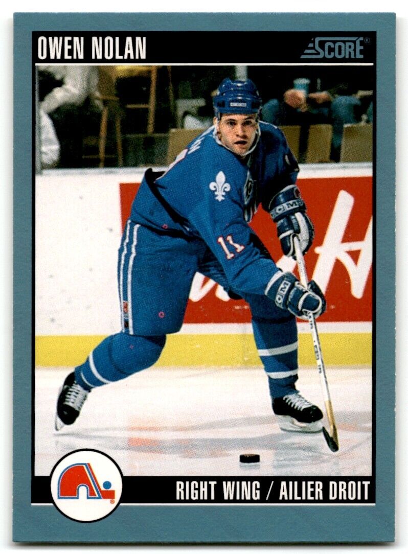 1992-93 Score Owen Nolan Quebec Nordiques #286