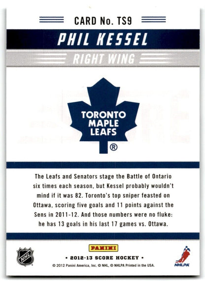 2012-13 Score Team Phil Kessel Toronto Maple Leafs #TS9