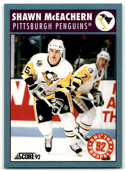 1992-93 Score Canadian Shawn McEachern Pittsburgh Penguins #459