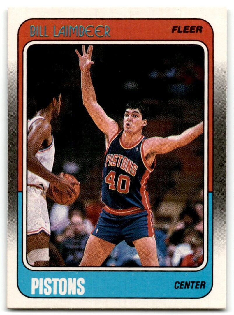 1988-89 Fleer Bill Laimbeer Detroit Pistons #42