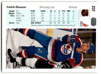 1990-91 Upper Deck Fredrik Olausson Winnipeg Jets #237