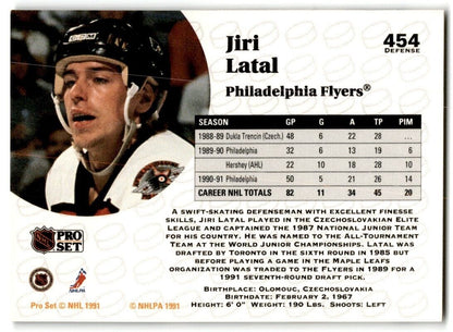 1991-92 Pro Set Jiri Latal Philadelphia Flyers #454