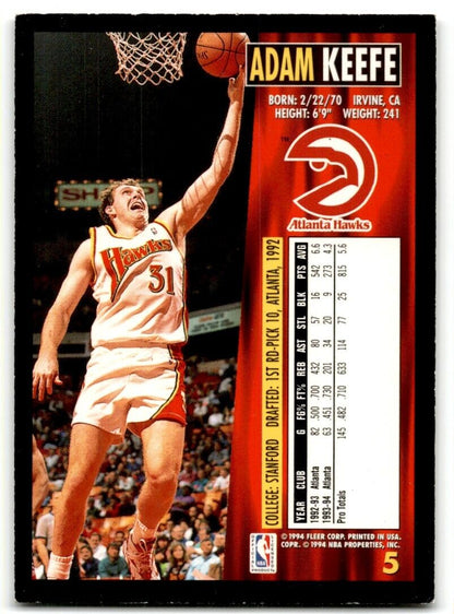 1994-95 Fleer Adam Keefe Atlanta Hawks #5