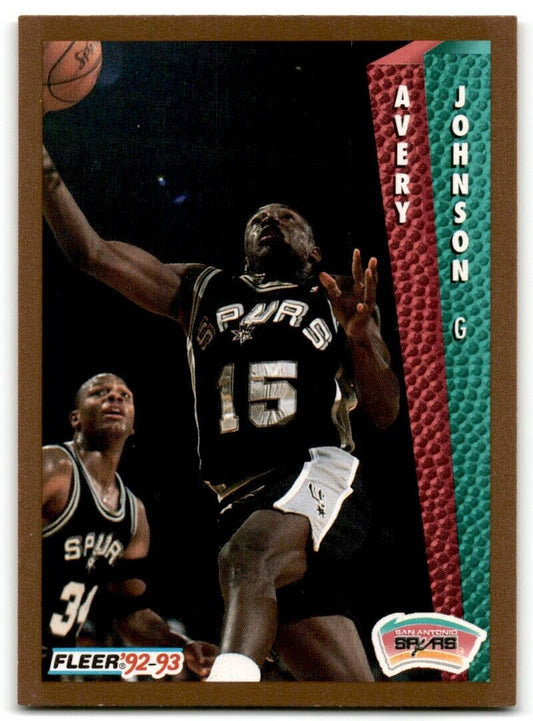 1992-93 Fleer Avery Johnson San Antonio Spurs #429