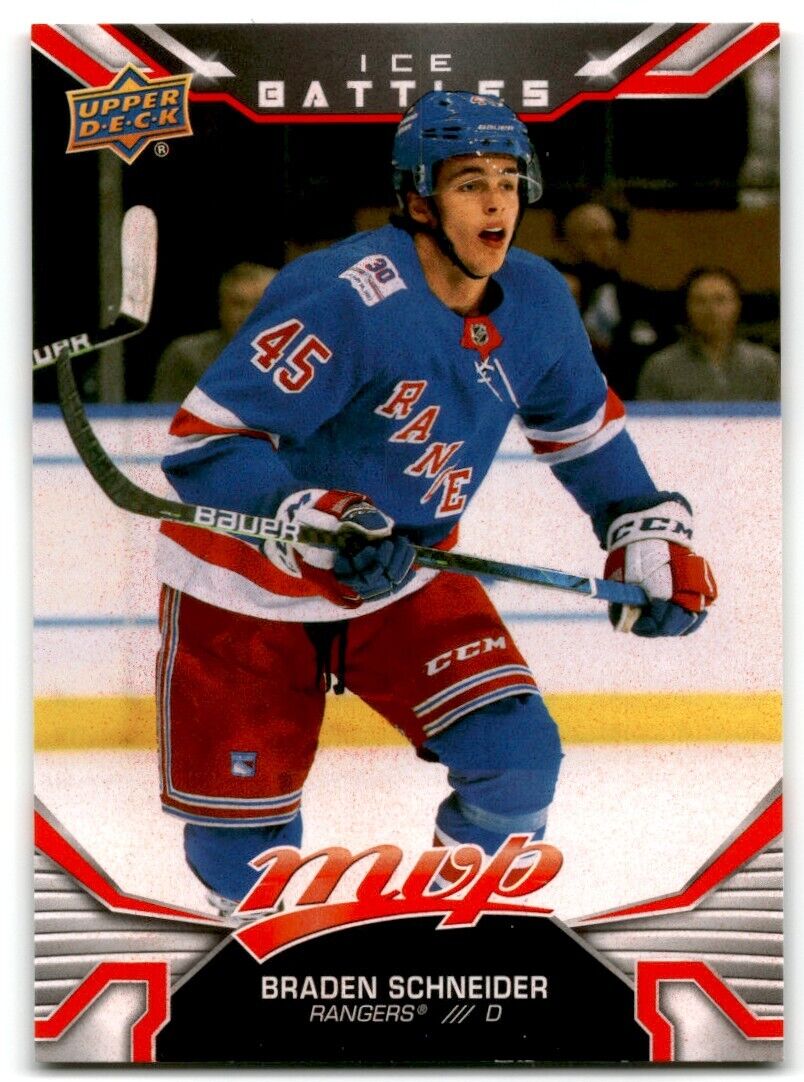 2022-23 Upper Deck MVP Ice Battles Braden Schneider New York Rangers #232