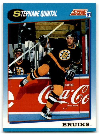 1991-92 Score Canadian Stephane Quintal Boston Bruins #437