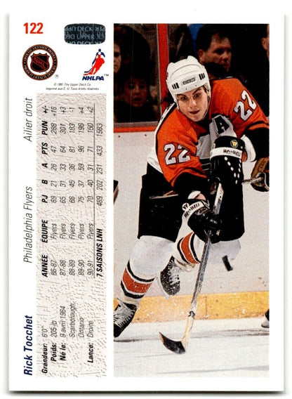 1991-92 Upper Deck French Rick Tocchet Philadelphia Flyers #122