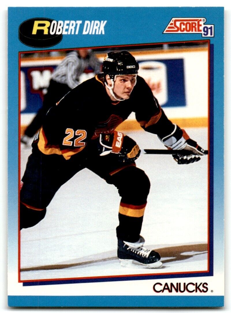 1991-92 Score Canadian Bilingual Robert Dirk Vancouver Canucks #508