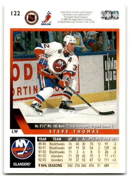 1993-94 Upper Deck Steve Thomas New York Islanders #122