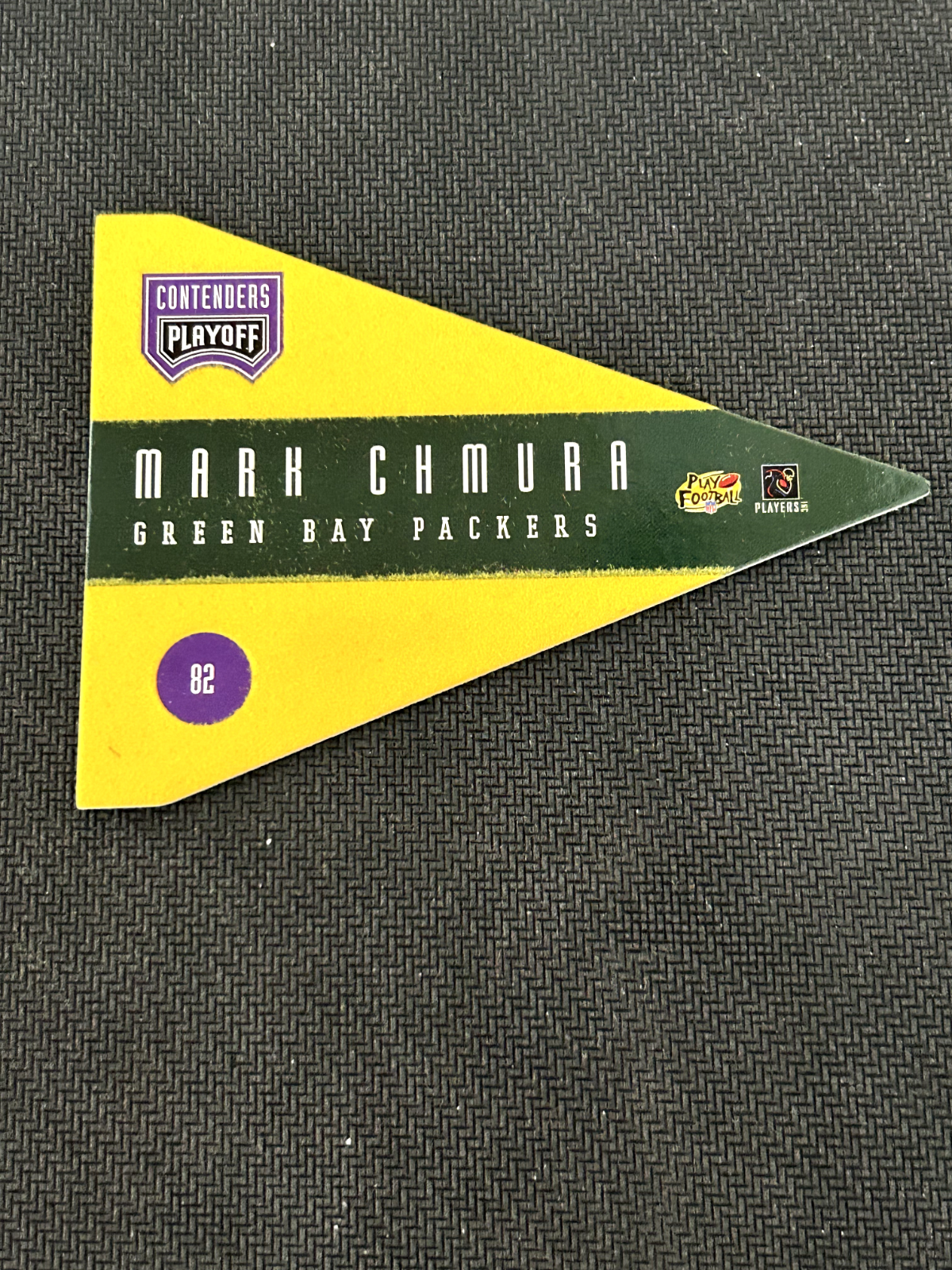 1996 Playoff Contenders Pennant Felt #82 Mark Chmura Green Bay Packers Rookie