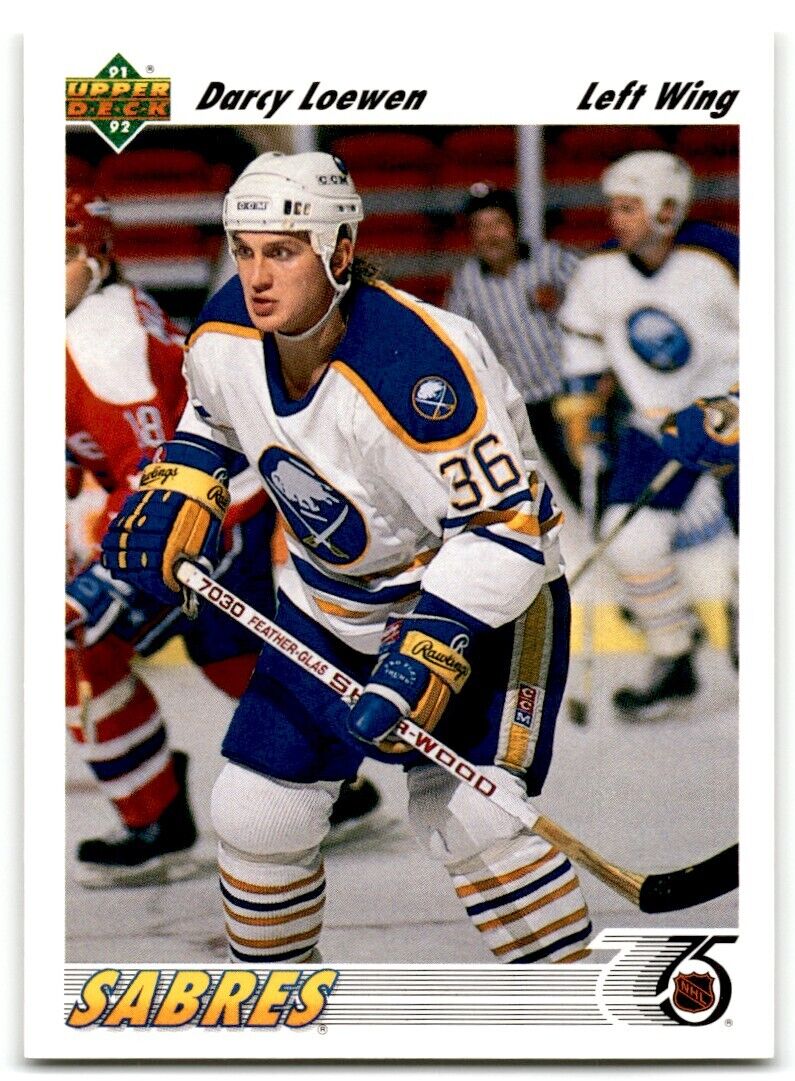 1991-92 Upper Deck Darcy Loewen Rookie Buffalo Sabres #421