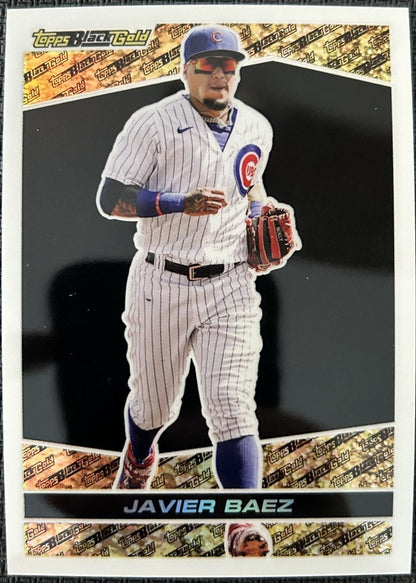 2021 Topps Chrome Update Black Gold Javier Baez Chicago Cubs #BGC-18