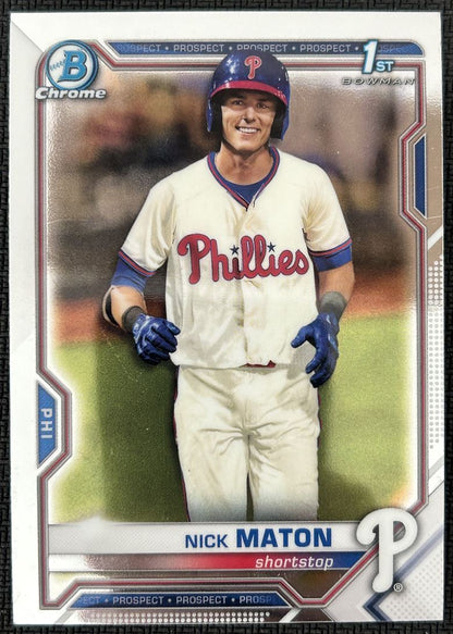 2021 Bowman Chrome Prospects Nick Maton Philadelphia Phillies #BCP-5