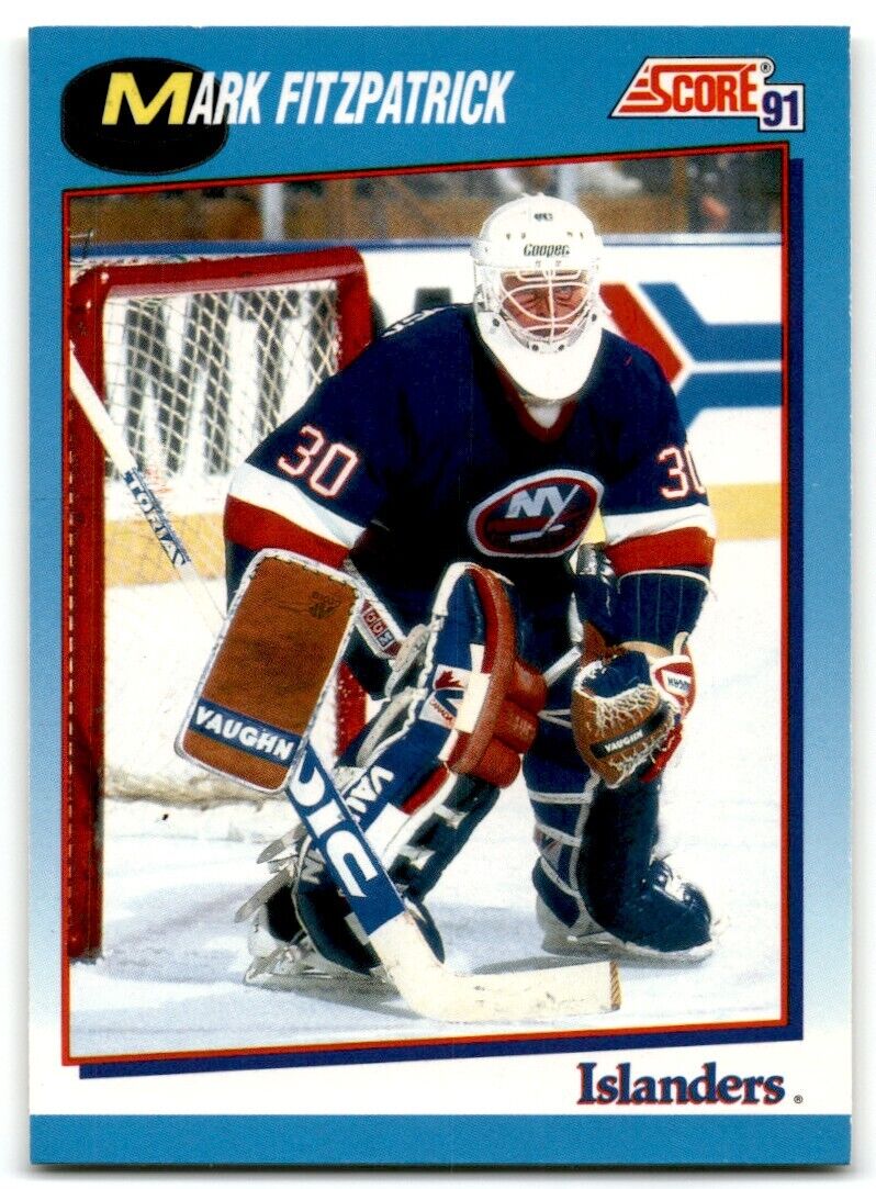 1991-92 Score Canadian Bilingual Mark Fitzpatrick New York Islanders #486