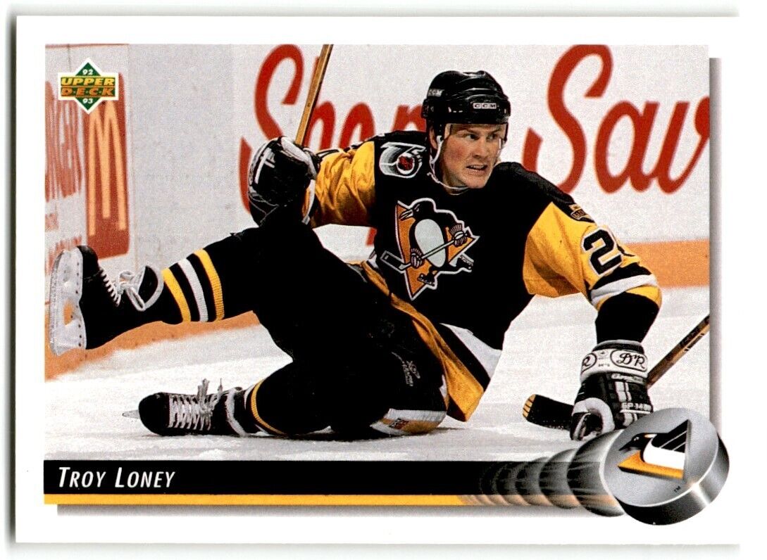 1992-93 Upper Deck Troy Loney Pittsburgh Penguins #208